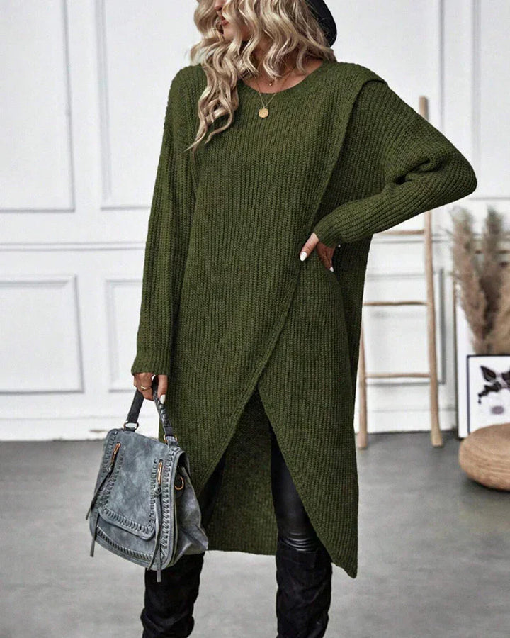 Bequemer Oversized Damen Longpullover