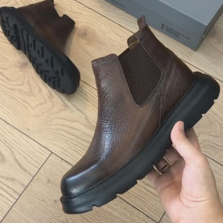 Corvino Klassische Damen Chelsea Boots aus Leder