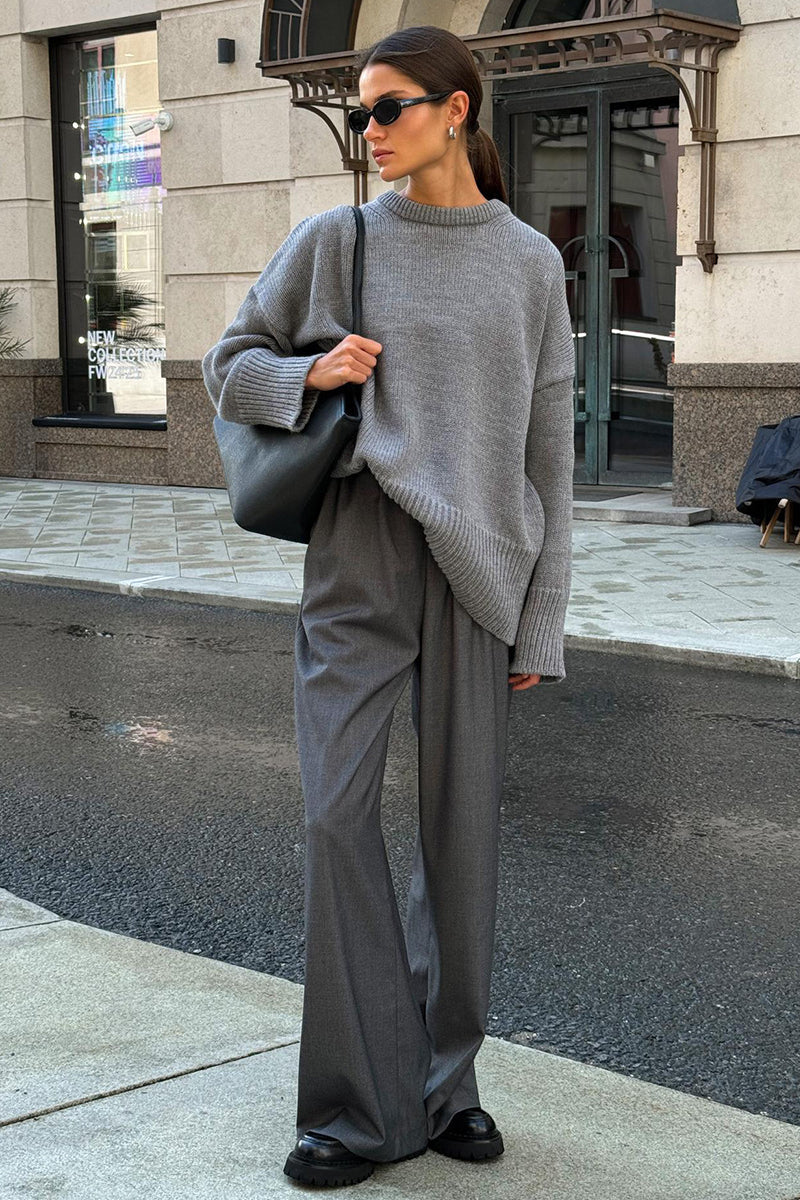 Lässiger Oversize Damen Strickpullover