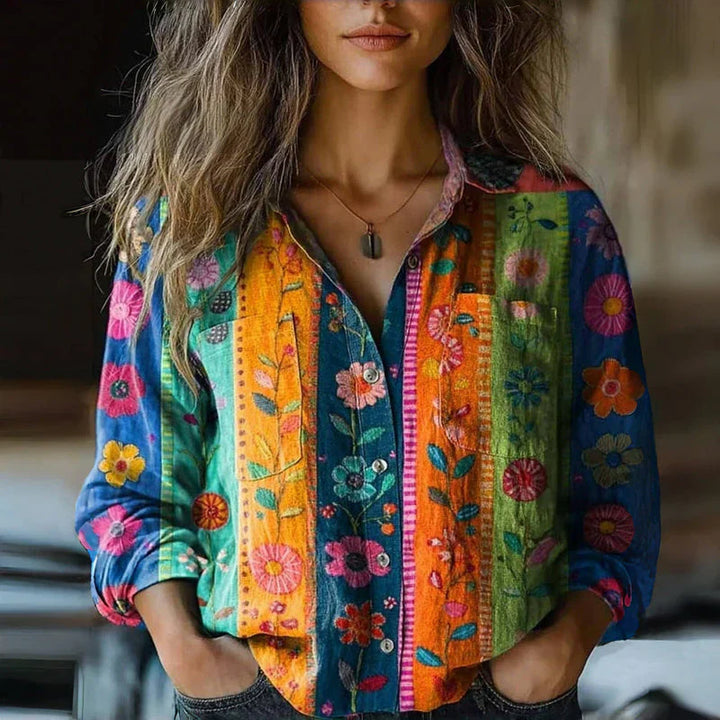 Mira Vintage Damen Bluse