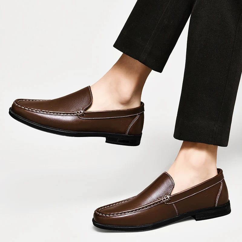 Klassische Echtleder Damen Loafer