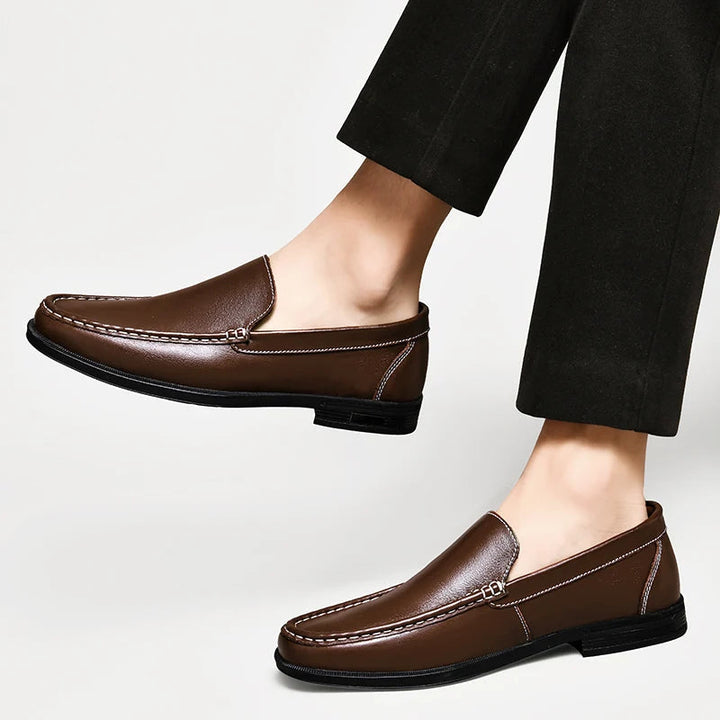 Klassische Echtleder Damen Loafer