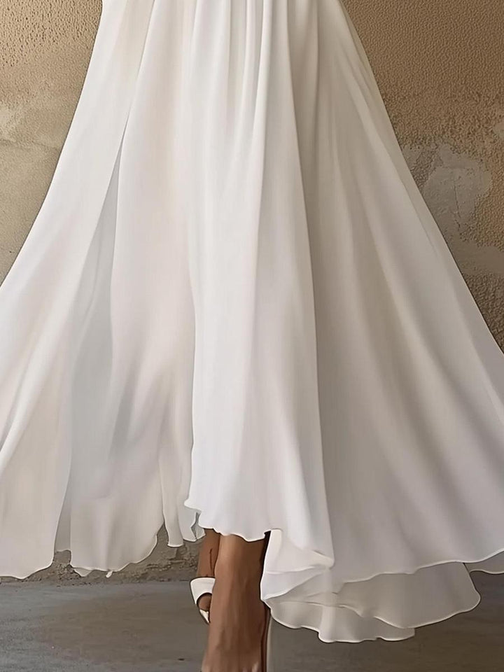 Elegantes Damen Maxikleid mit V-Ausschnitt