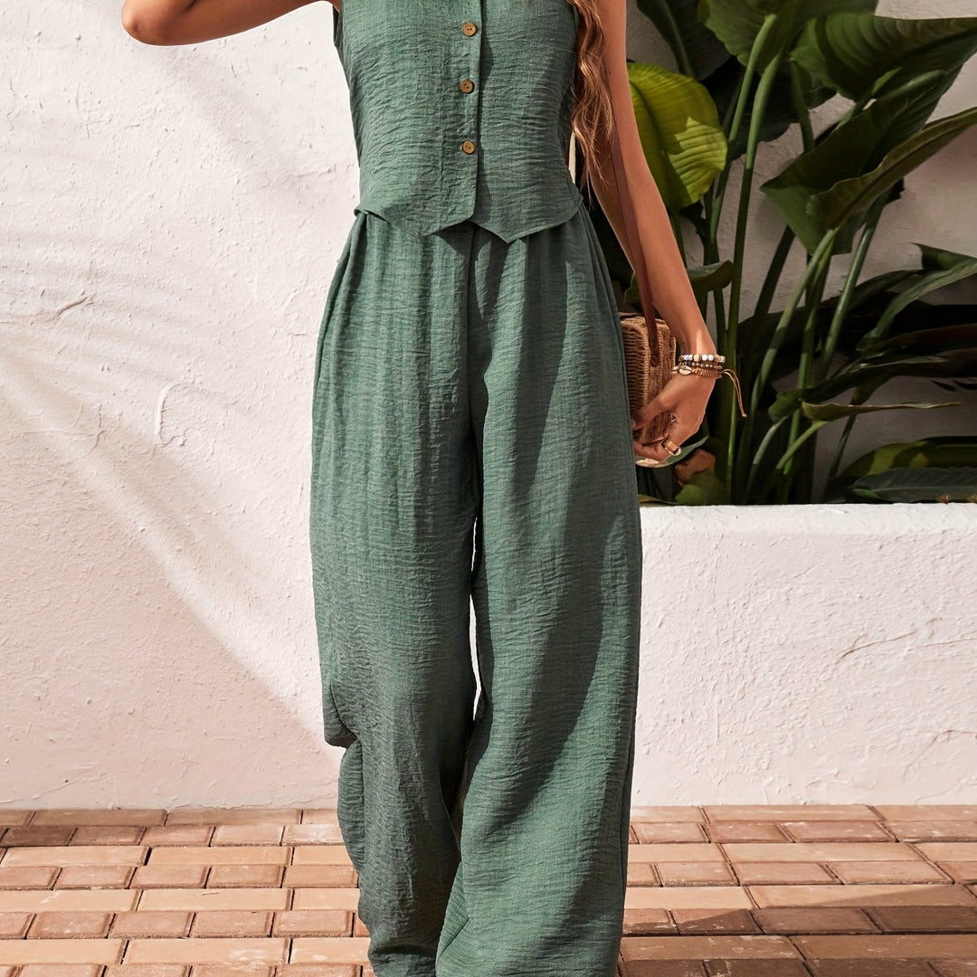 Schickes Damen V-Ausschnitt Set