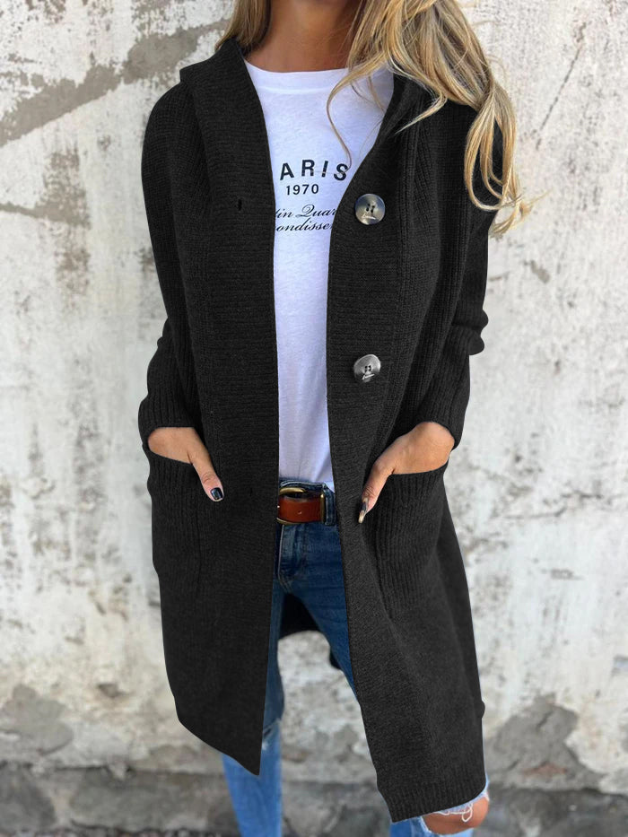 Elegant Langer Damen Strickjacke