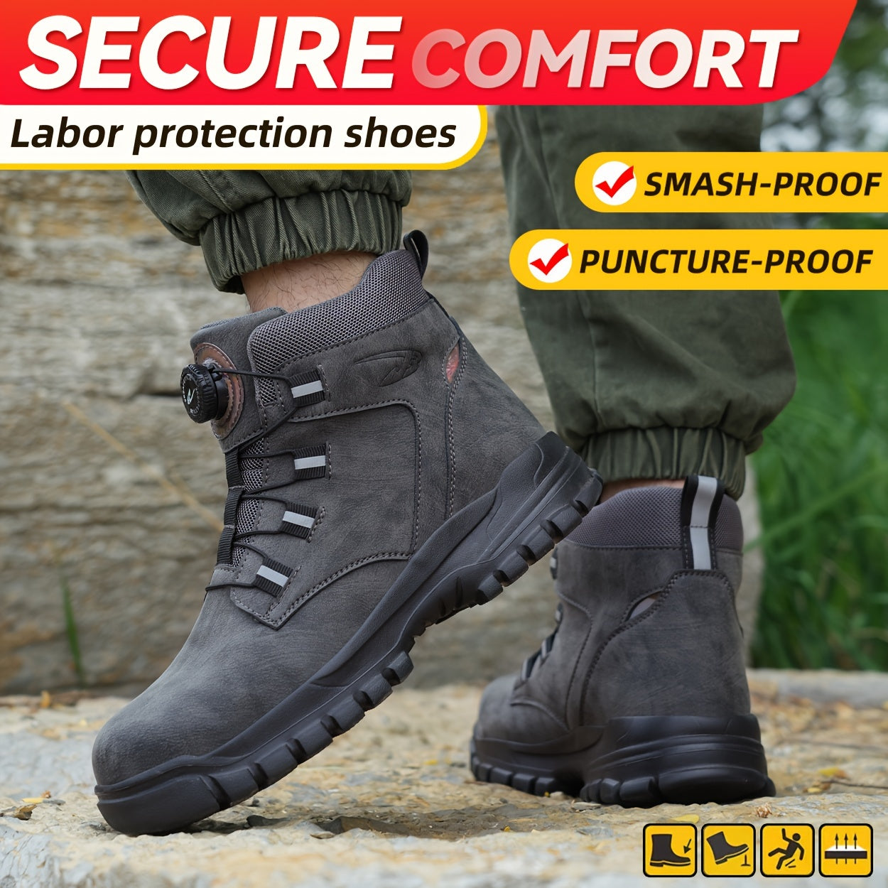 Rolf Steel Toe Safety Shoes for Men