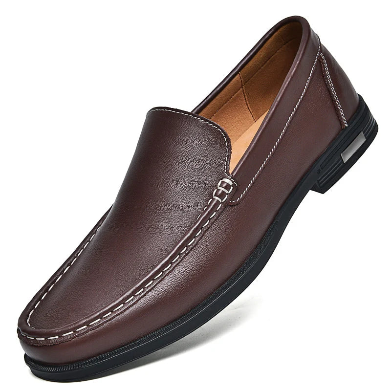 Klassische Echtleder Damen Loafer