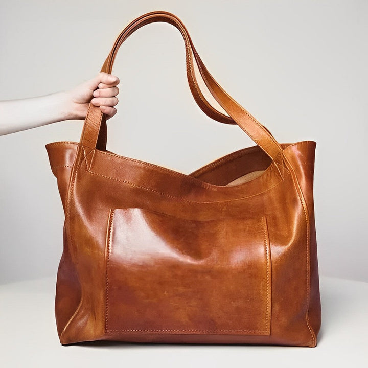 Klassische Vintage Damen Ledertasche