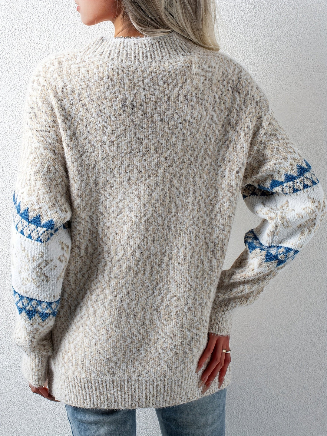 Gemütlicher Damen-Pullover mit Schneeflocken-Muster