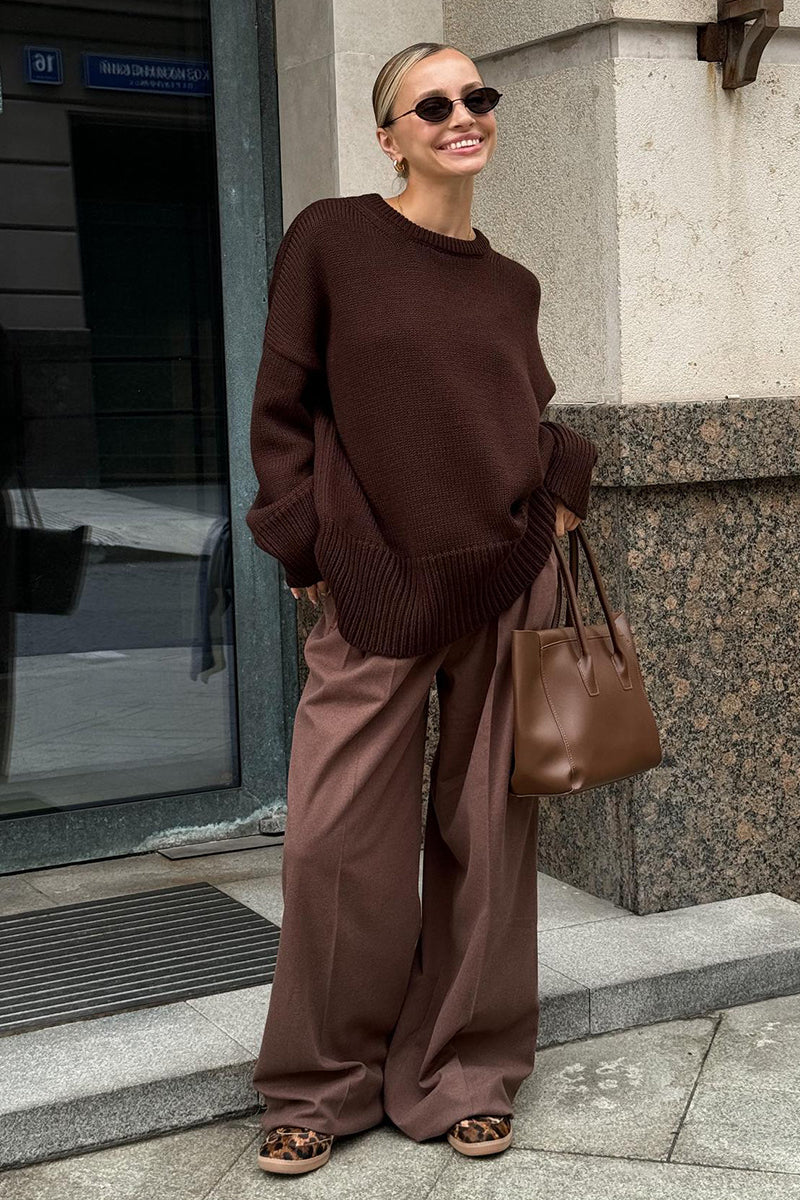 Lässiger Oversize Damen Strickpullover