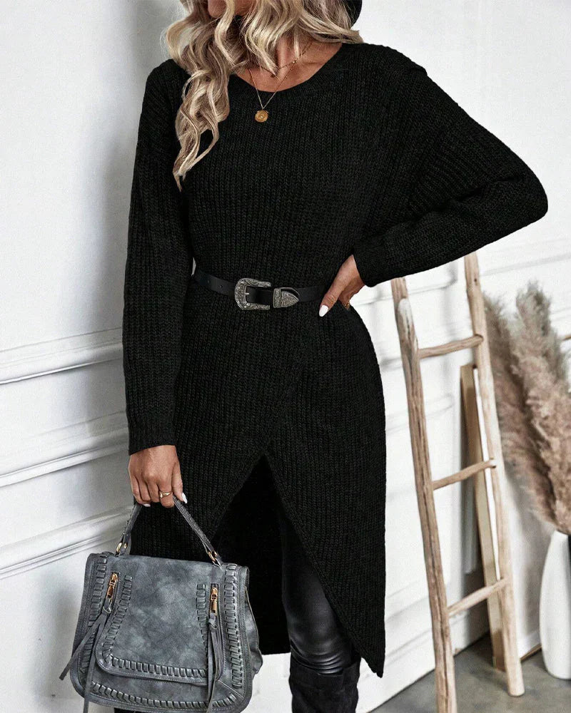 Bequemer Oversized Damen Longpullover