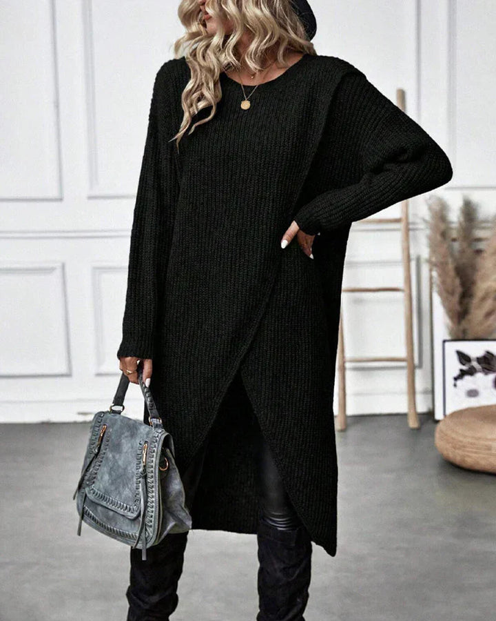 Bequemer Oversized Damen Longpullover