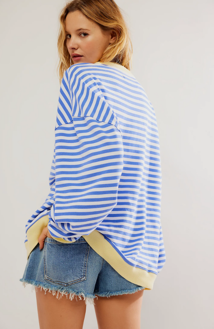 Gestreiftes Bequemes Damen Sweatshirt