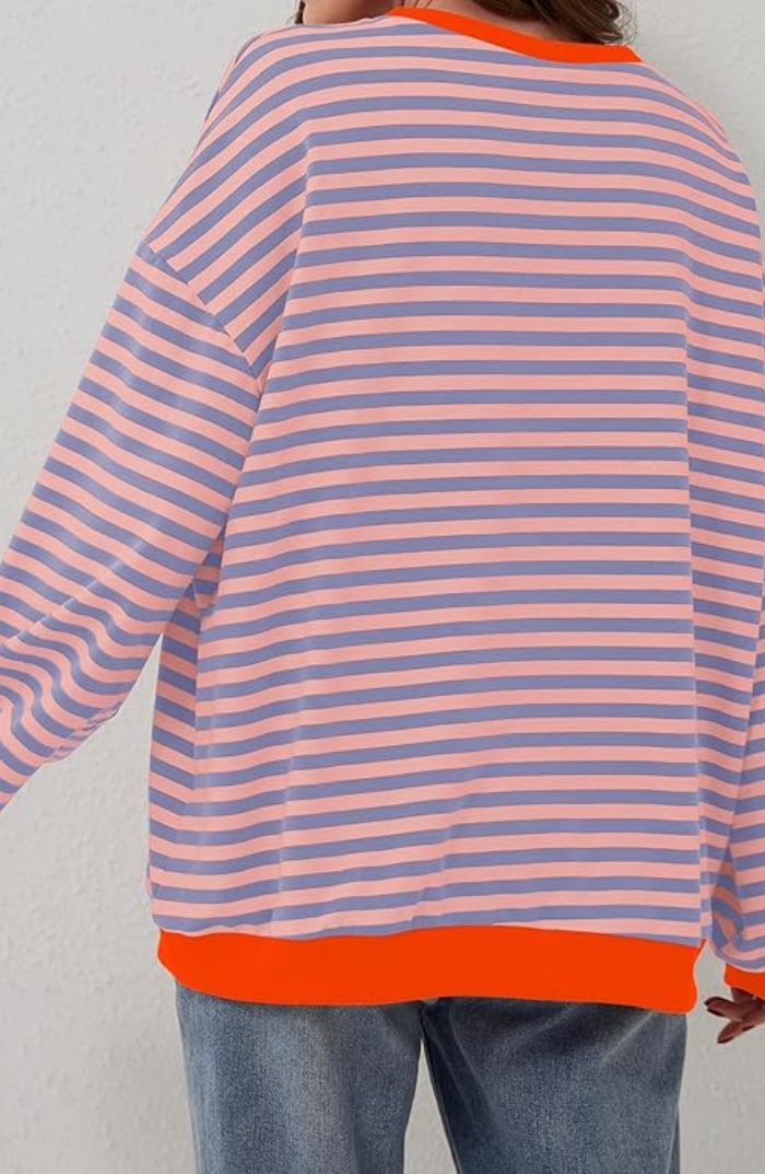 Gestreiftes Bequemes Damen Sweatshirt