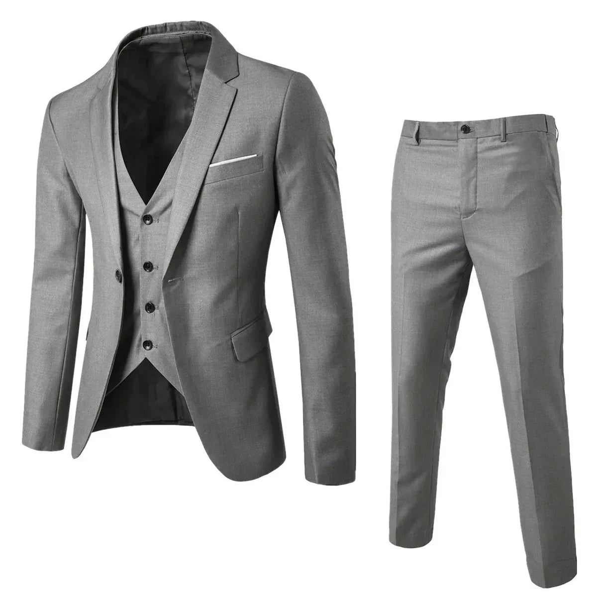 Elegant Three-Piece Suit Set for Men