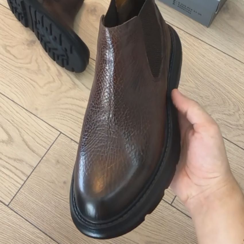 Corvino Klassische Damen Chelsea Boots aus Leder