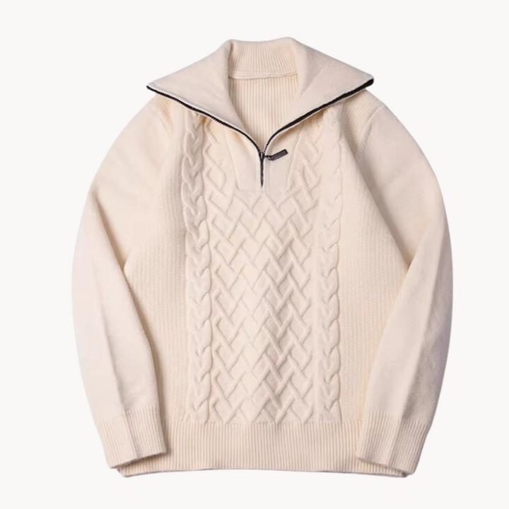 Klassischer Herren Zip-Pullover