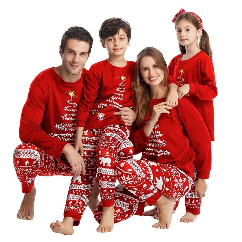 Festlicher Damen Weihnachts-Schlafanzug im Partnerlook