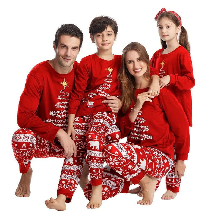 Festlicher Damen Weihnachts-Schlafanzug im Partnerlook