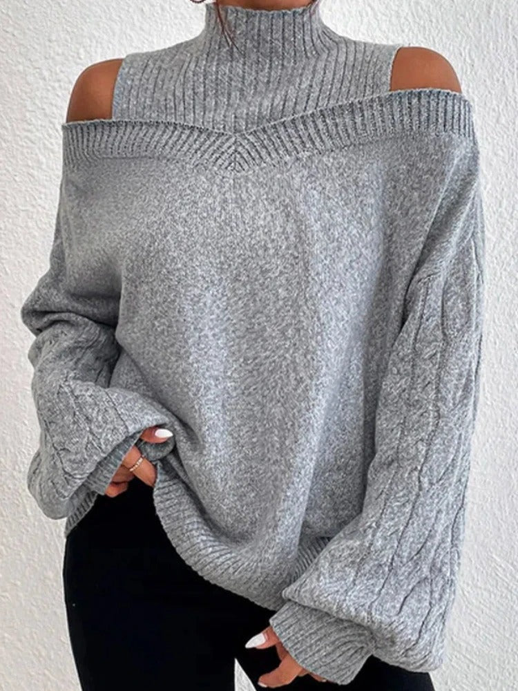 Trendiger Damen Off-Shoulder-Pullover