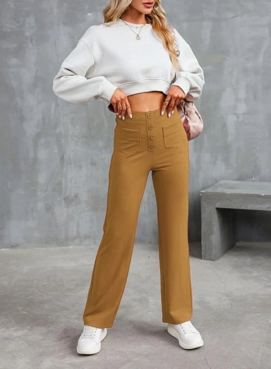 Nina High-Waist Stretch Damen Hose