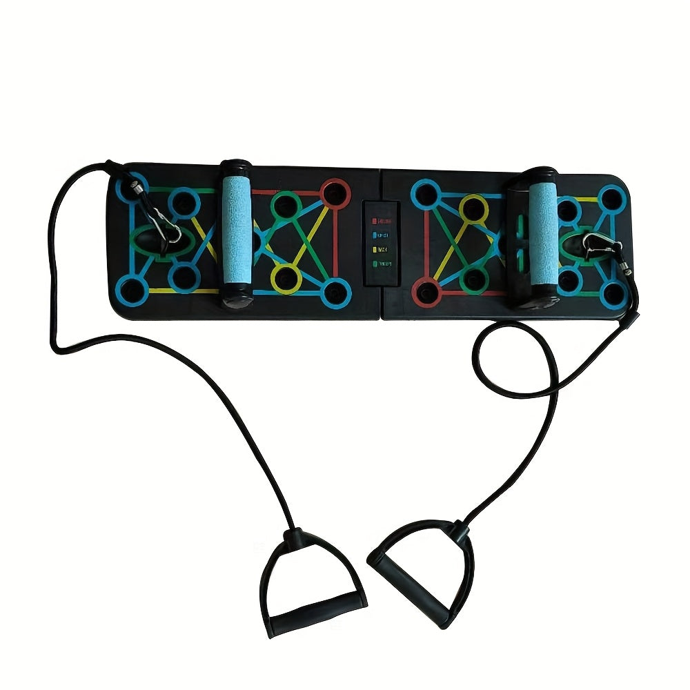 Resistance Bands Set with Foldable Portable Push-Up Bars