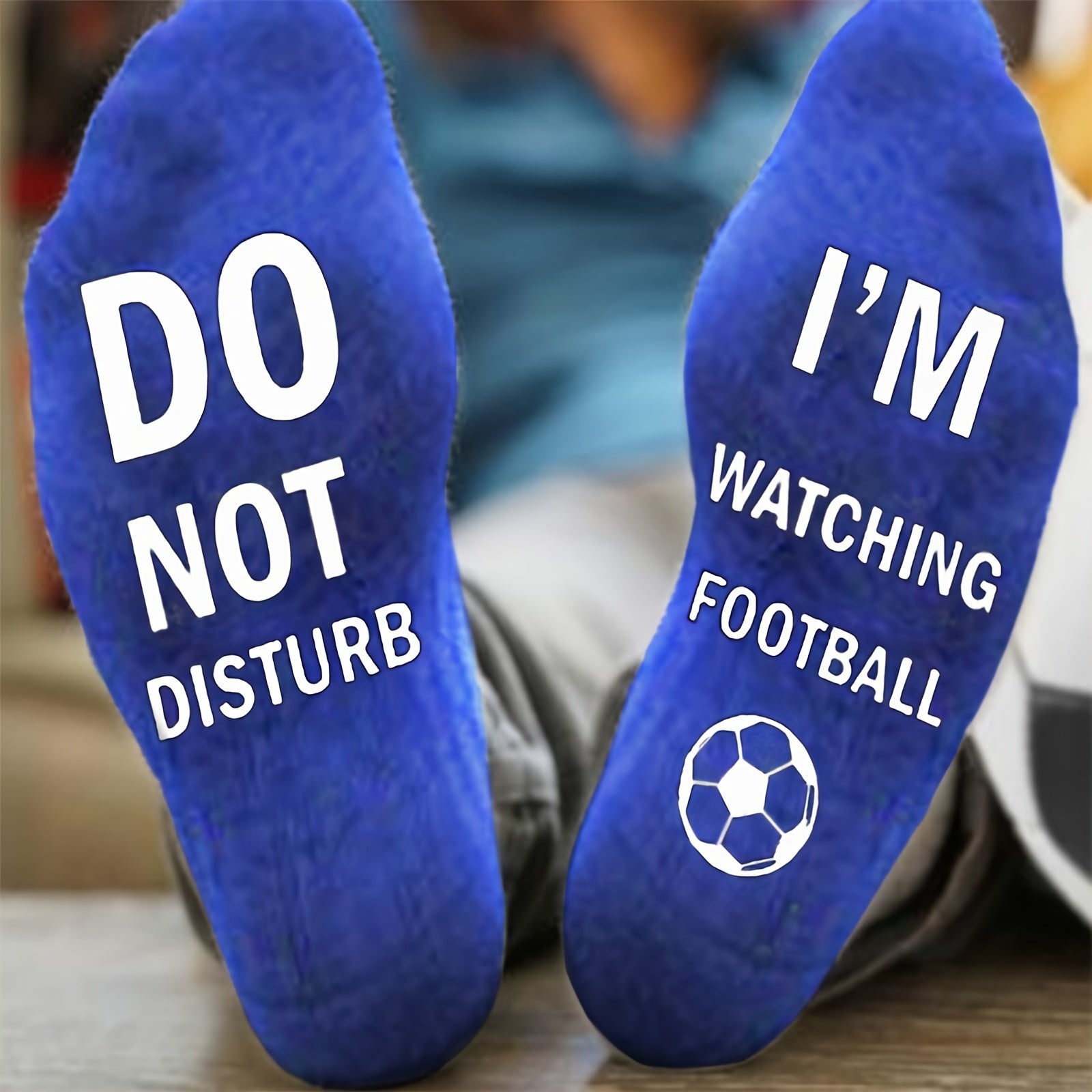 Breathable Do Not Disturb Soccer-Themed Socks