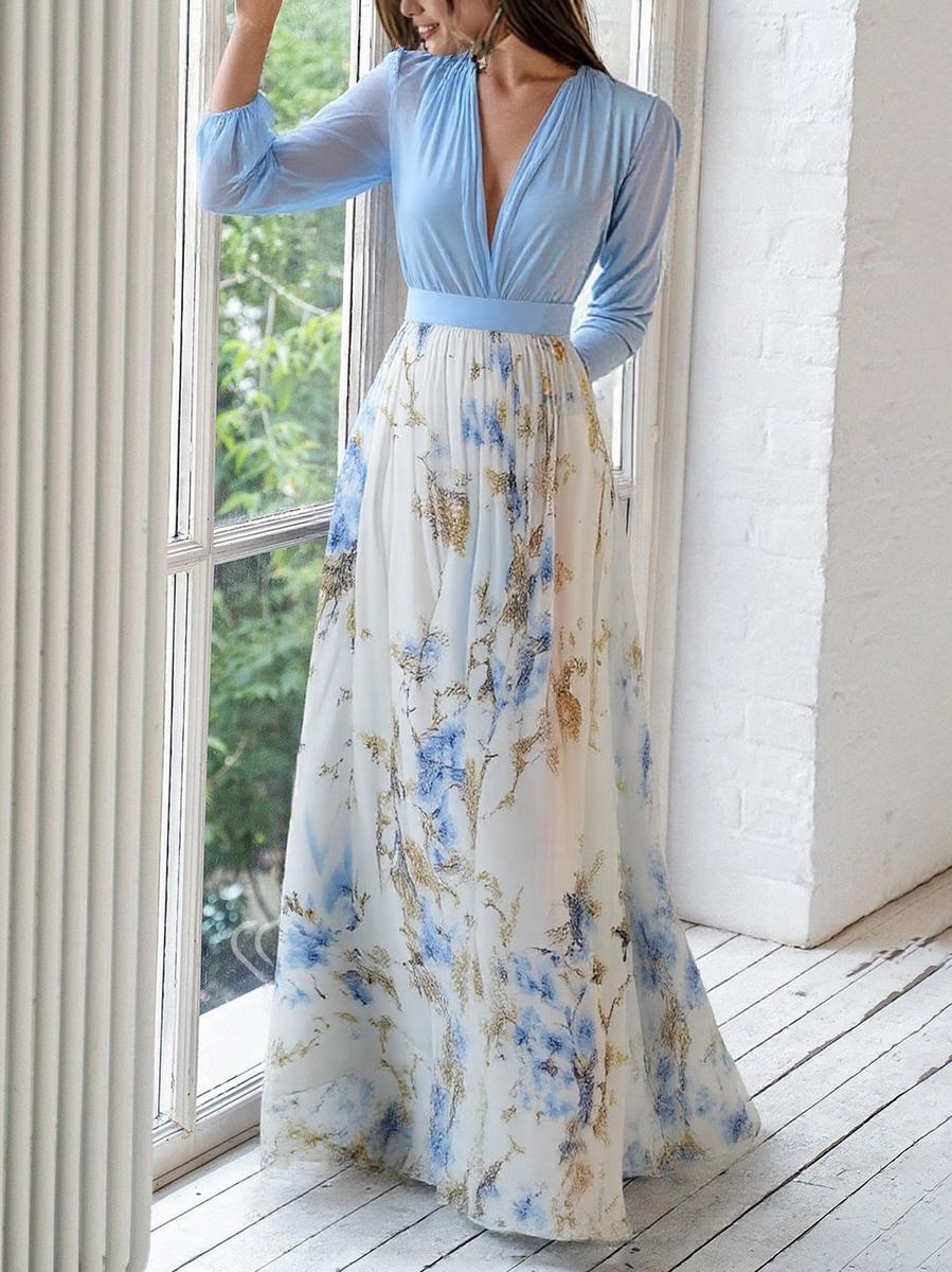 Fließendes Damen Maxikleid