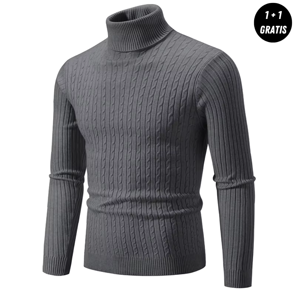 ENZO Warm Knit Turtleneck Sweater