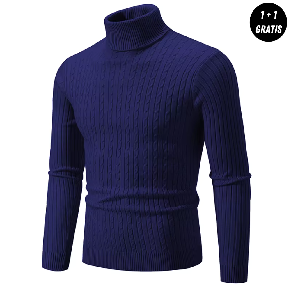 ENZO Warm Knit Turtleneck Sweater
