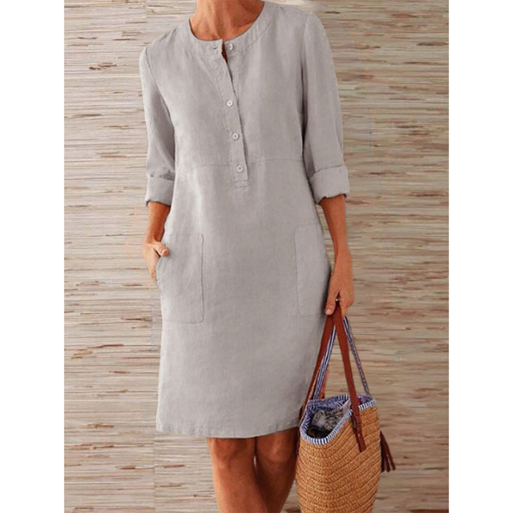 Elegantes Langarm Damen Kleid