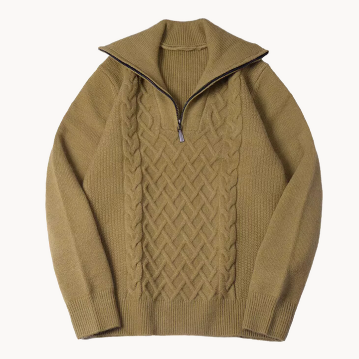 Klassischer Herren Zip-Pullover