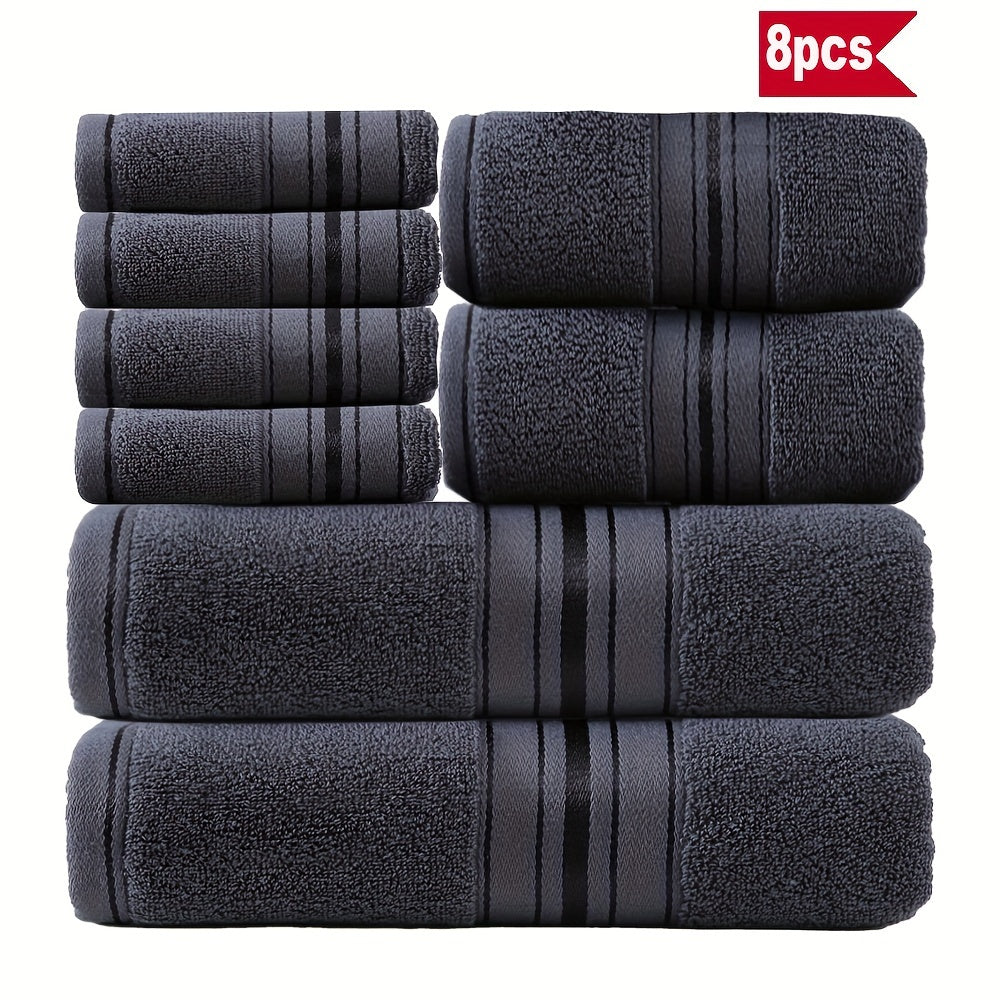 Stylish 8-Piece Bath Towel Set