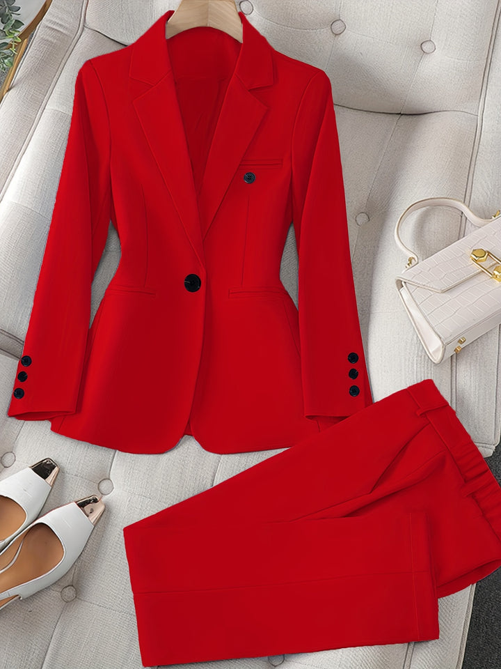 Elegantes Damen Blazer-Hosen-Set