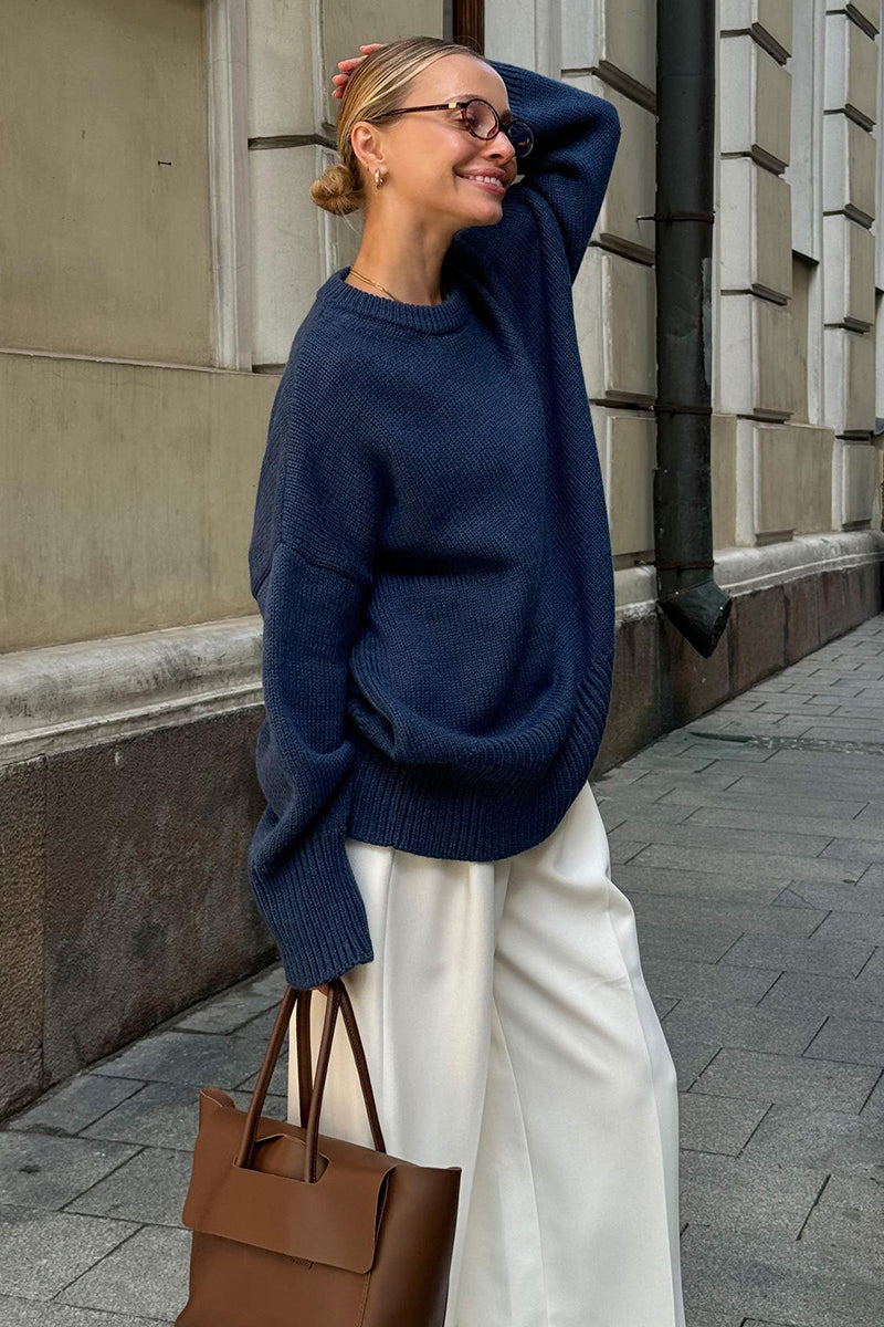 Lässiger Oversize Damen Strickpullover