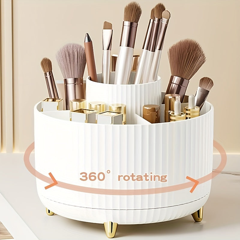 Rotating Makeup Organizer Cosmetic Storage with 5 Compartments