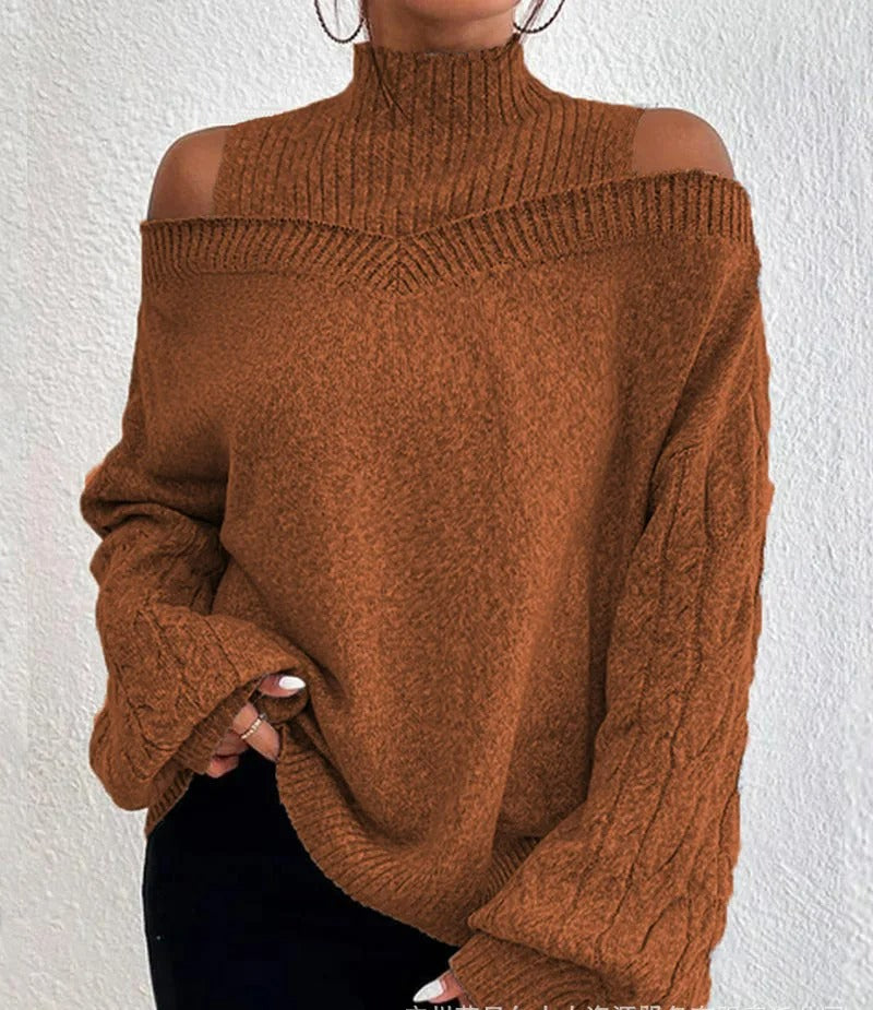 Trendiger Damen Off-Shoulder-Pullover