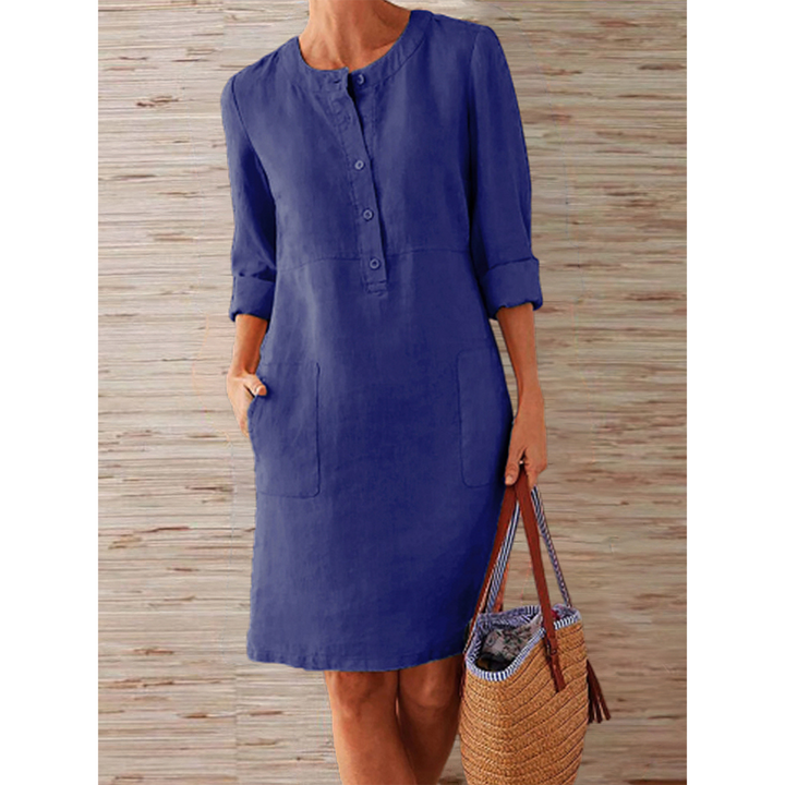 Elegantes Langarm Damen Kleid