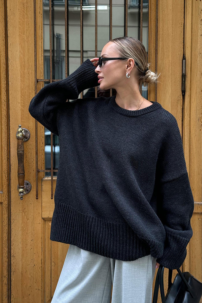 Lässiger Oversize Damen Strickpullover