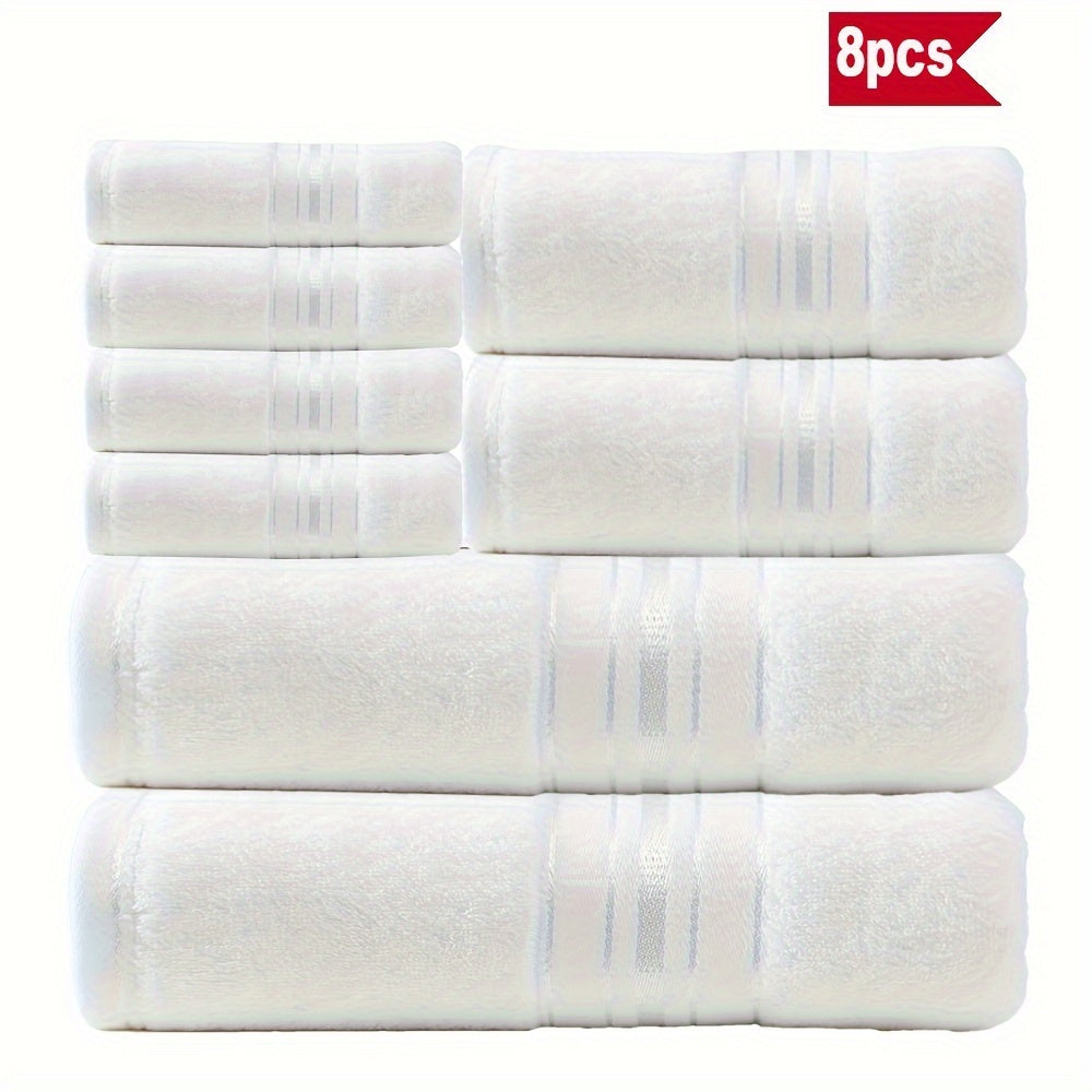 Stylish 8-Piece Bath Towel Set
