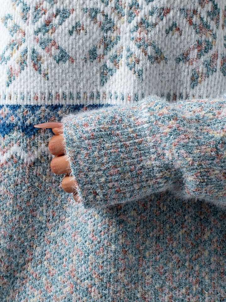 Gemütlicher Damen-Pullover mit Schneeflocken-Muster