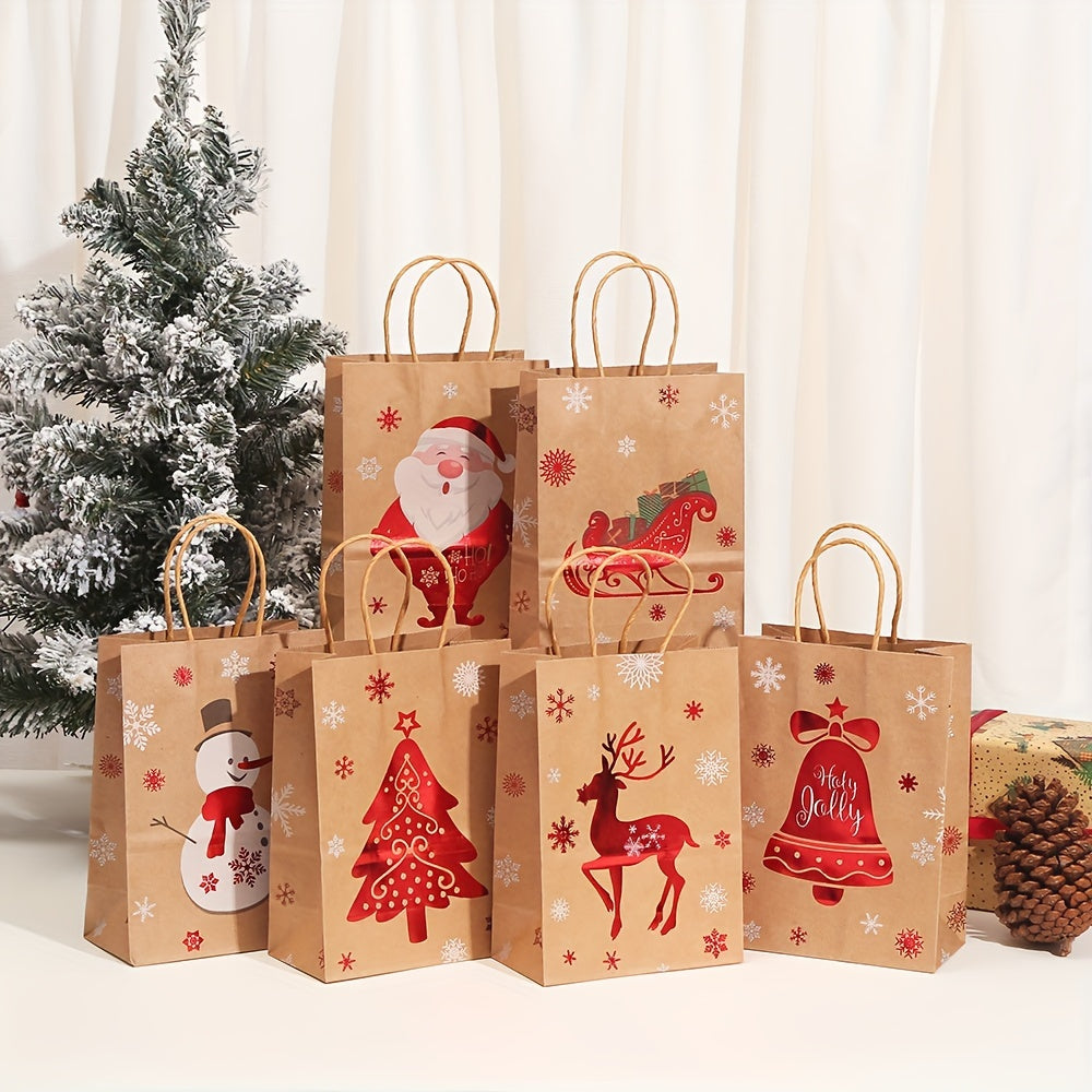 Festive Christmas Gift Bags, 24-Pack