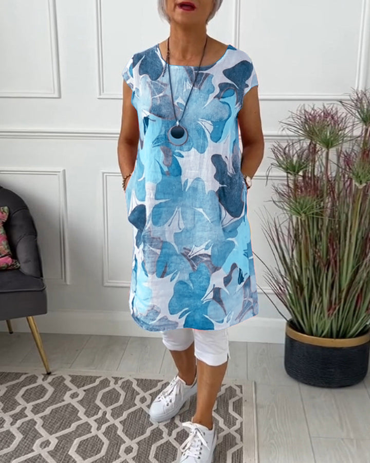 Lässiges Blumen-Longshirt Damen