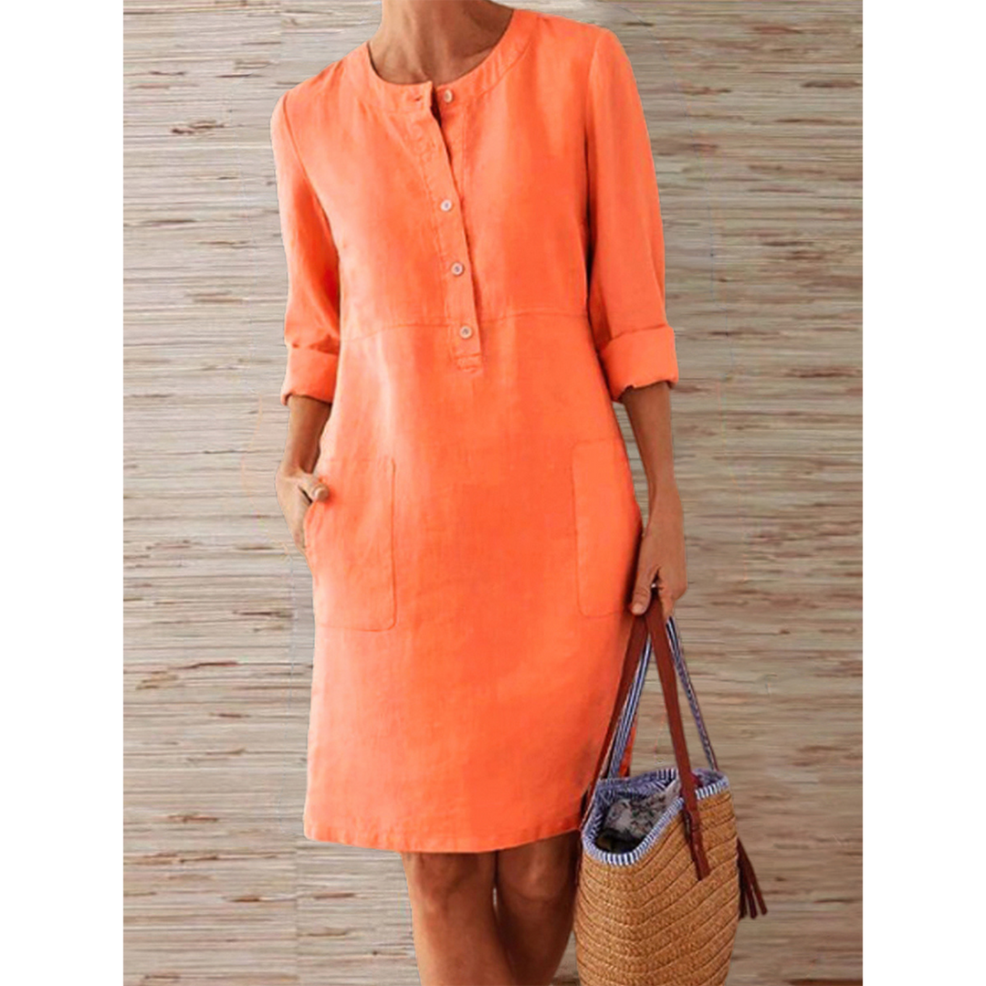 Elegantes Langarm Damen Kleid