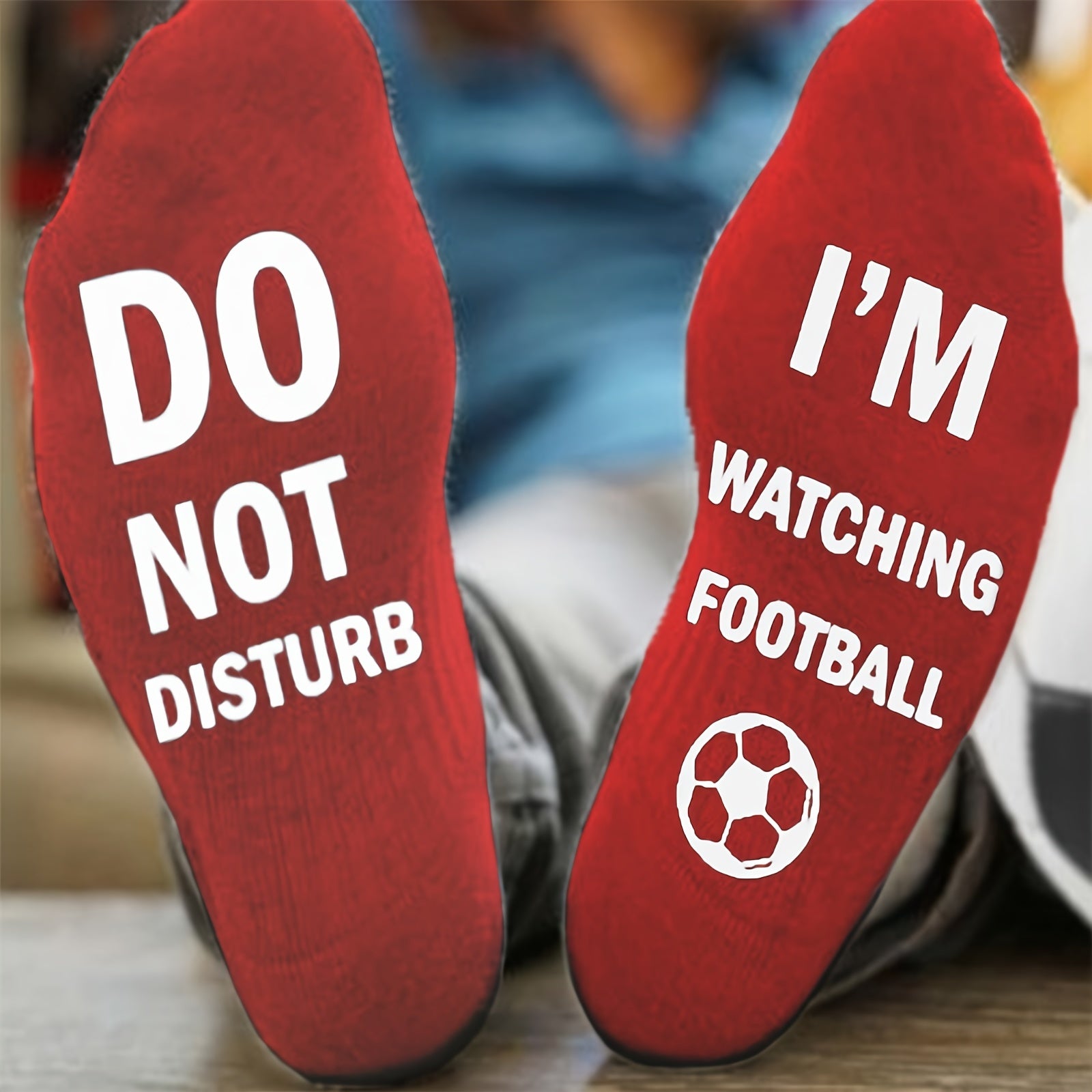 Breathable Do Not Disturb Soccer-Themed Socks