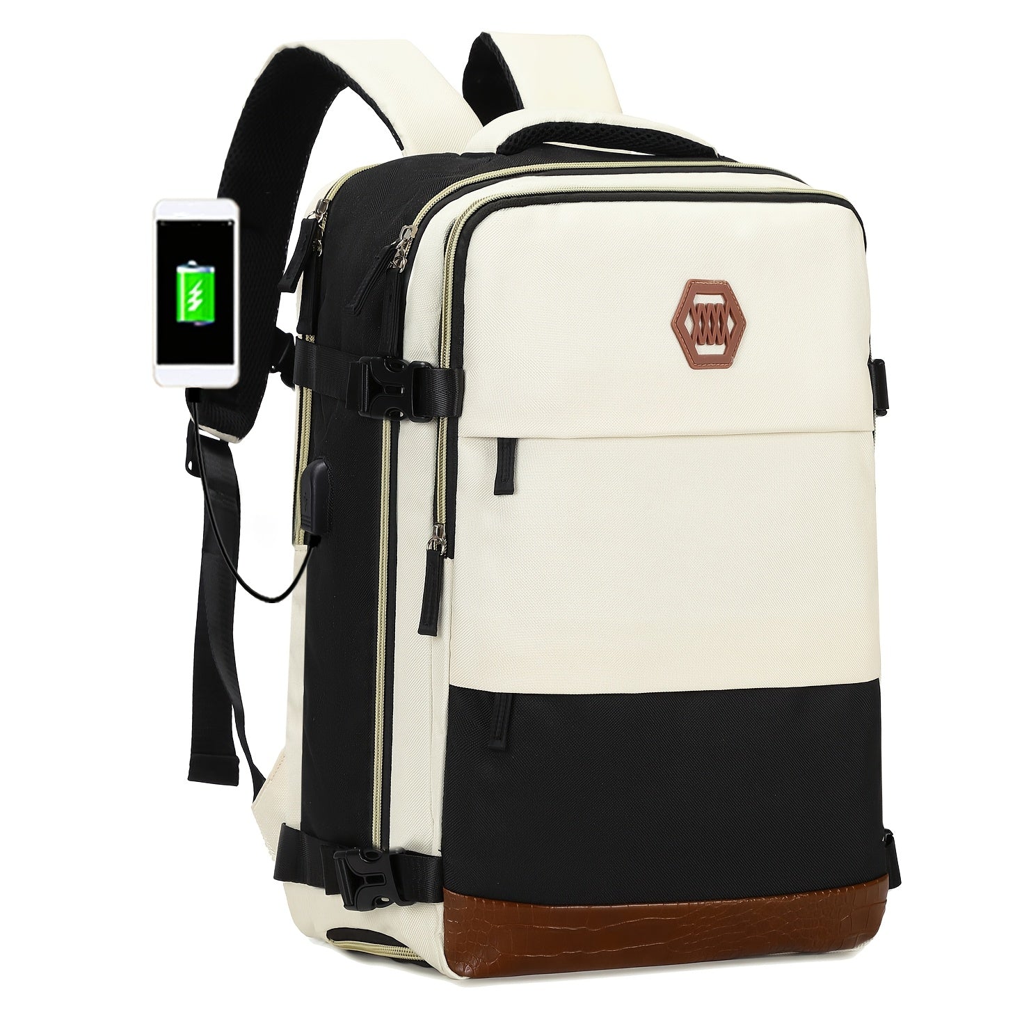 Travel Backpack with Shoe Compartment, Laptop Compartment, and Adjustable Straps