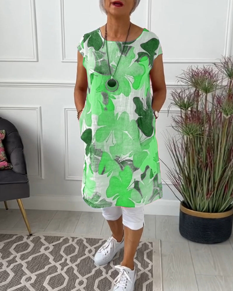 Lässiges Blumen-Longshirt Damen