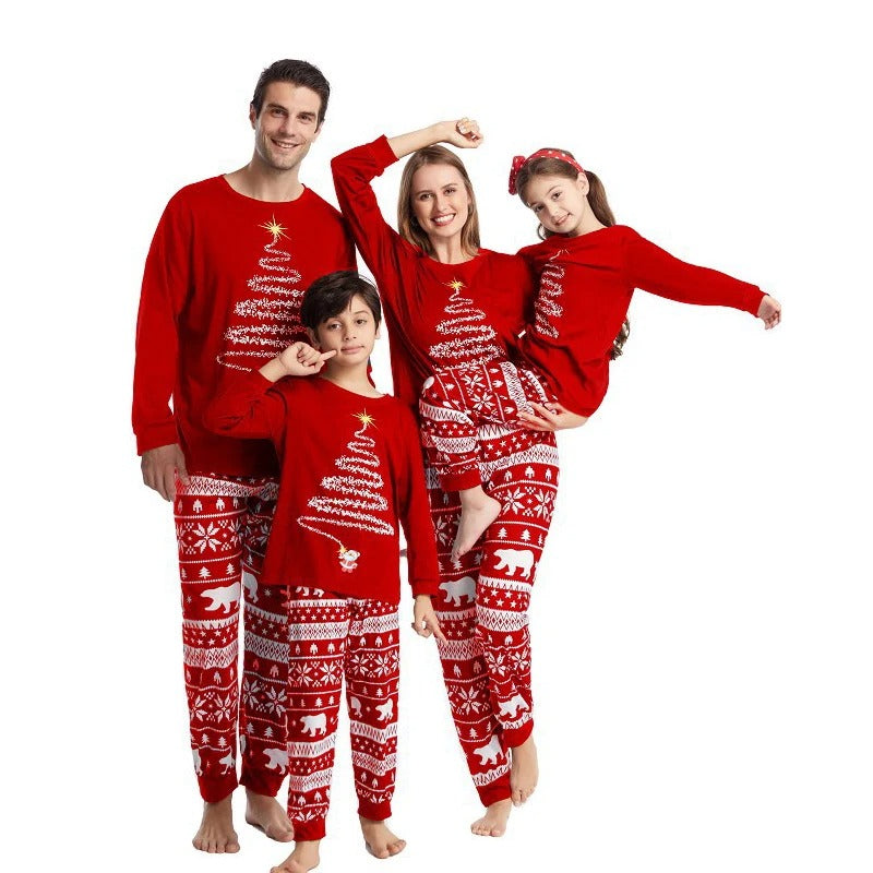 Festlicher Damen Weihnachts-Schlafanzug im Partnerlook