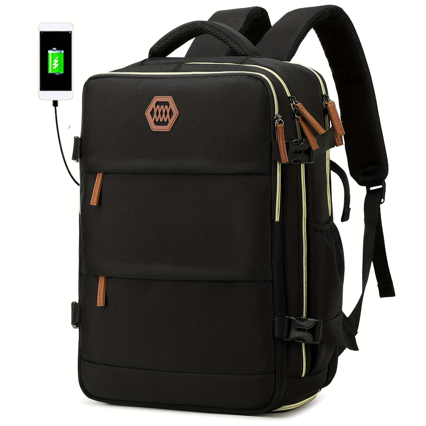 Travel Backpack with Shoe Compartment, Laptop Compartment, and Adjustable Straps