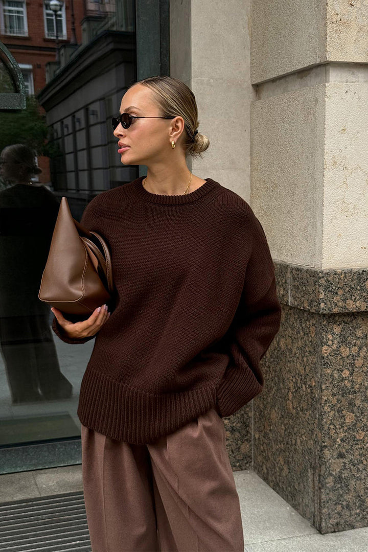 Lässiger Oversize Damen Strickpullover